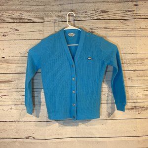 Vintage Blue Haymaker Preppy Cardigan  Size Large